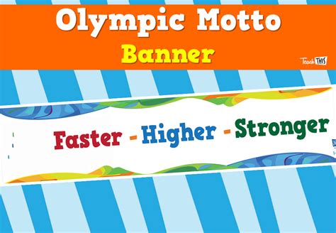 Olympic Motto Banner :: Teacher Resources and Classroom Games :: Teach This