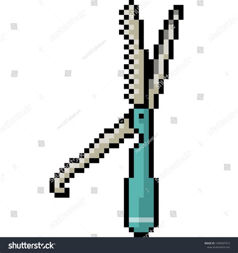 Vector Pixel Art Knife Tool Isolated Stock Vector (Royalty Free) 1290307915