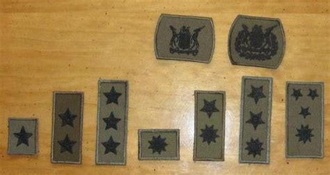 South African Army - Set of SOUTH AFRICAN NATIONAL DEFENCE FORCE collar rank insignia (Army) was ...