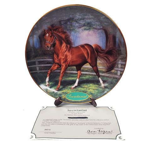 Danbury Mint Race Horse Collector Plate "Secretariat" Champion ...