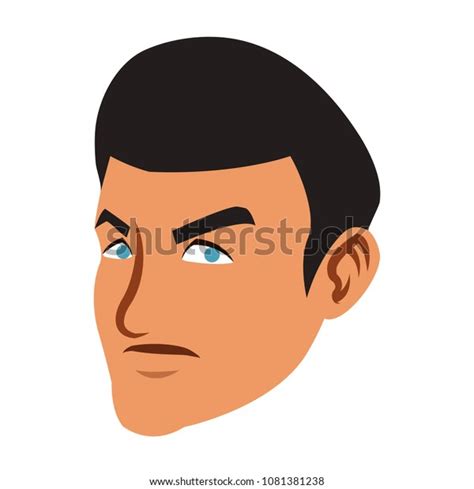 Angry Man Face Cartoon Stock Vector (Royalty Free) 1081381238 | Shutterstock