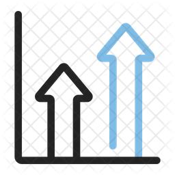 Growth graph Icon - Download in Dualtone Style