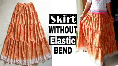 DIY Convert Old Saree Into a 4 Layer Skirt| Long Skirt Tutorial - YouTube