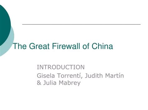PPT - The Great Firewall of China PowerPoint Presentation, free download - ID:5463380