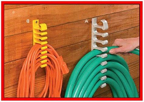 Garden Hose Storage Garage | Garden hose storage, Hose holder, Hanger design