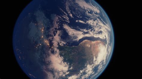 Planet earth globe view from space showing realistic earth surface and world map 6136635 Stock ...