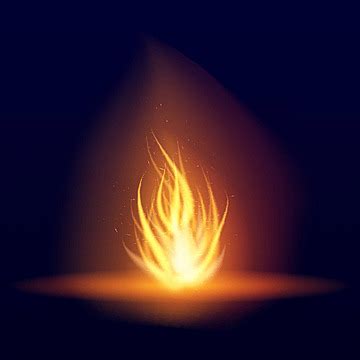 Flickering Bonfire Vector With Sparks And Flames Burning Flicker Hot ...