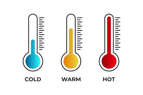 Premium Vector | Cold warm hot measurement thermometer scale temperature medical blue yellow and ...