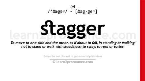 Pronunciation of Stagger | Definition of Stagger - YouTube