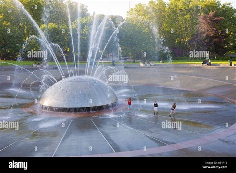 International Fountain in Seattle Center, Seattle, Washington Stock ...