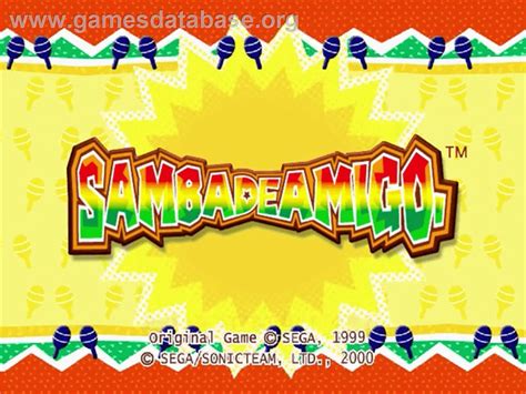 Samba De Amigo - Sega Dreamcast - Games Database