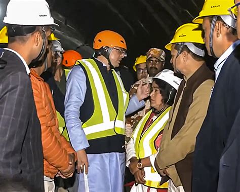 Uttarkashi tunnel collapse: All trapped workers safe, rescue efforts underway; CM Dhami visits site