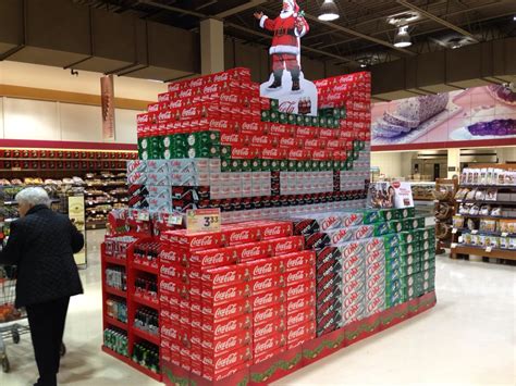 Santa sleigh Coke display | Christmas store displays, Supermarket ...