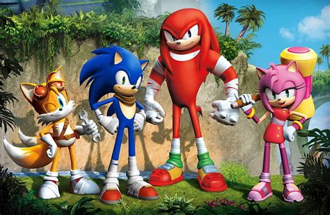 HD wallpaper: Sonic, Sonic Boom, Amy Rose, Knuckles the Echidna, Miles ...