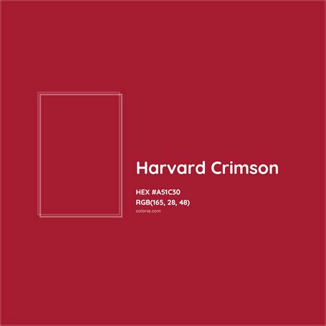 Harvard Crimson Complementary or Opposite Color Name and Code (#A51C30) - colorxs.com