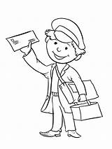 Mailman Coloring Page sketch template