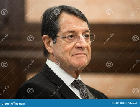 President of the Republic of Cyprus Nicos Anastasiades Editorial Stock Photo - Image of guard ...