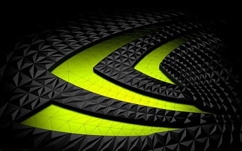 Download wallpapers Nvidia, Neon green emblem, Nvidia logo, black 3d background | Logo wallpaper ...