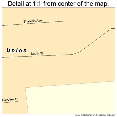 Union West Virginia Street Map 5481940