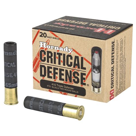 Hornady Critical Defense, 410 Gauge 2.5" Defender, 20Rd. Box (H86238 ...