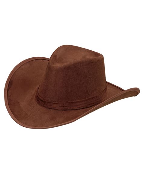 Brown Cowboy Hat - Suede Look buy online | Horror-Shop.com