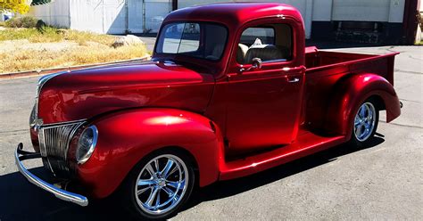 1940 Ford Pickup Truck Candy Apple Red | Ford Daily Trucks