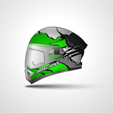 Premium Vector | Racing sport helmet wrap decal and vinyl sticker design.