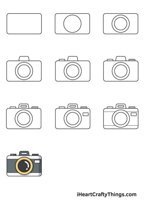 Camera Drawing - How To Draw A Camera Step By Step