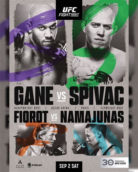 UFC Fight Night 226 Card – All Fights & Details for 'Gane vs. Spivak'