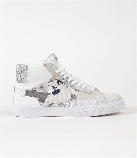 Nike SB Blazer Mid Premium Shoes - White / Smoke Grey - White - Pure P | Flatspot