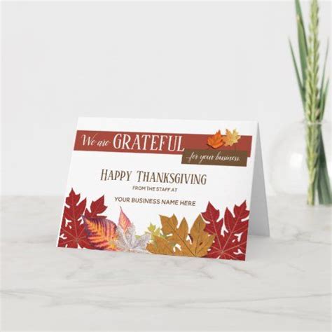 Custom Thanksgiving Business Greeting Cards | Business greeting cards, Business holiday cards ...