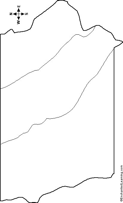 Outline Map Iowa - EnchantedLearning.com