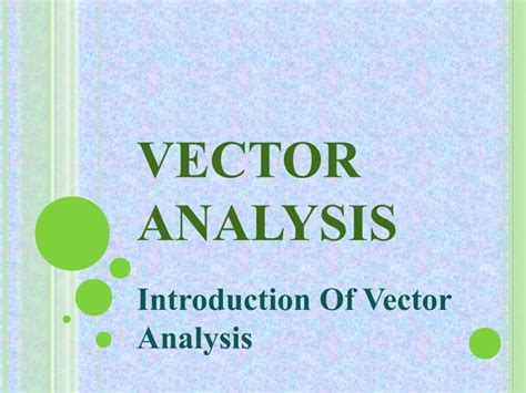 Vector analysis | PPT