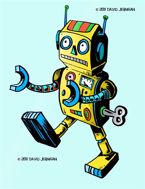 Retro Robot Drawing at GetDrawings | Free download