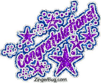 Congratulations Purple Glitter Graphic Glitter Graphic, Greeting ...