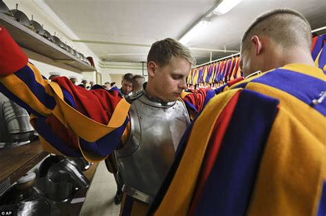 Vatican Swiss Guard swore in 40 recruits in ceremony | Daily Mail Online