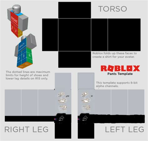 Roblox Black Pants Template