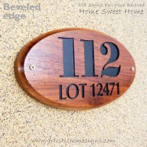 Vintage Chengal Wooden Oval House Number Address Signs WDO-300 – sign96