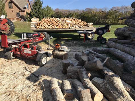 THREE VIDEOS: Cutting, Splitting & Stacking Firewood - Baileylineroad