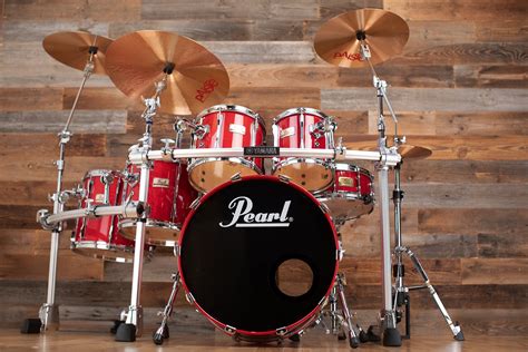 PEARL MLX PRESTIGE CUSTOM 5 PIECE DRUM KIT, SEQUOIA RED (NEW OLD STOCK ...