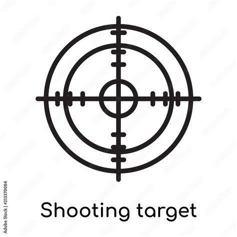 Shooting target icon vector sign and symbol isolated on white background, Shooting target logo ...