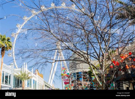 Las Vegas, The Linq Promenade The Ferris wheel In the background Stock ...