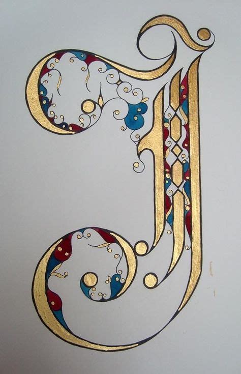 Fancy letter J design | Calligraphy art, Lettering alphabet, Illuminated letters