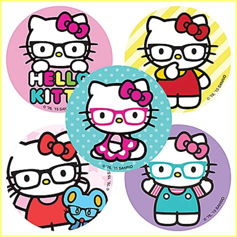 Hello Kitty Stickers x 5 - Optometrists - Eyewear - Glasses - Fashion Party | Hello kitty party ...