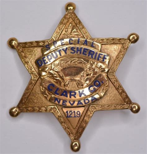 Obsolete Clark Co. Special Deputy Sheriff Badge - Jan 11, 2019 | Kraft Auction Service in IN