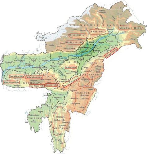 Purvanchal - Eastern Himalayas | World geography map, India world map ...