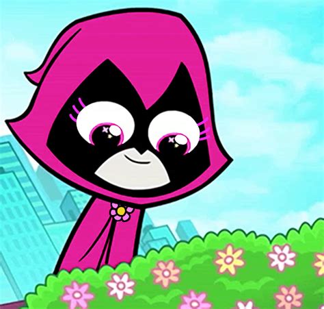 Pink Raven looking at flowers : r/TeenTitansGo