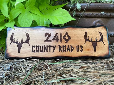 Rustic Custom Wood Address Sign Personalized Plaque Cabin | Etsy