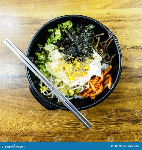 Bibimbap is the Most Famous Korean Dish. Seoul, South Korea Stock Image - Image of healthy ...