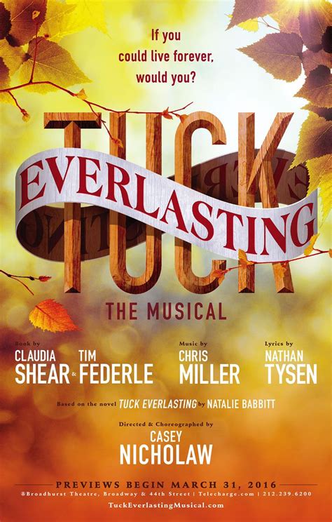 Tuck Everlasting - Autumn | Tuck everlasting, Tuck everlasting musical ...